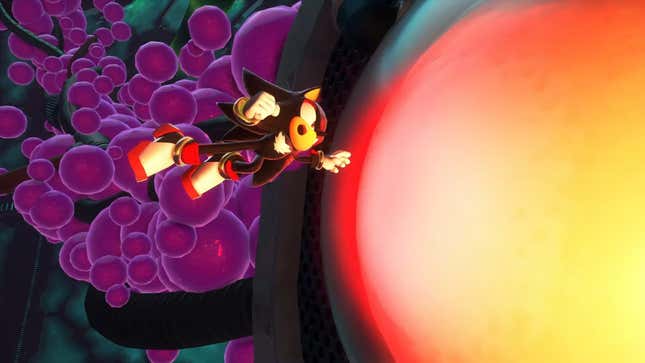 Shadow fighting the Biolizard in Sonic X Shadow Generations.