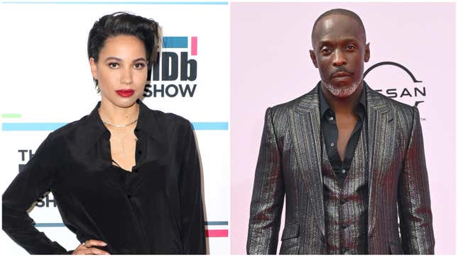 Jurnee Smollett, left; the late Michael K. Williams.