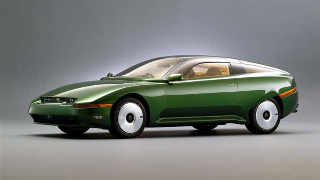 Front 3/4 view of the green Nissan AP-X concept