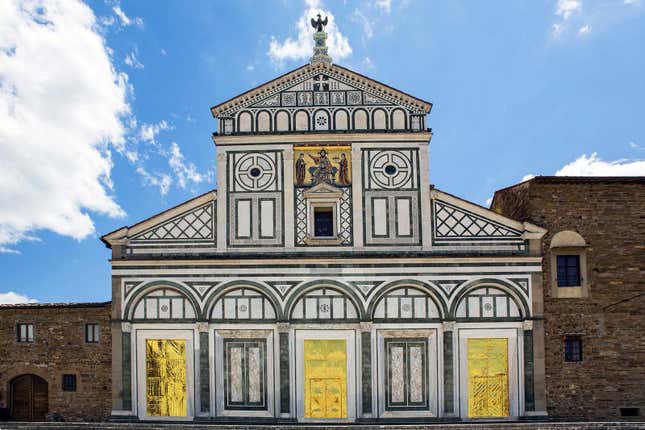 San Miniato al Monte after the installation.