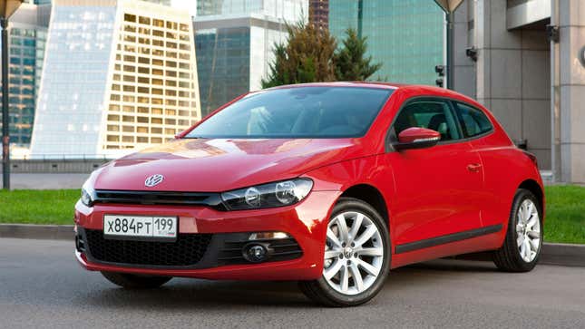 A red VW Scirocco Hatchback 