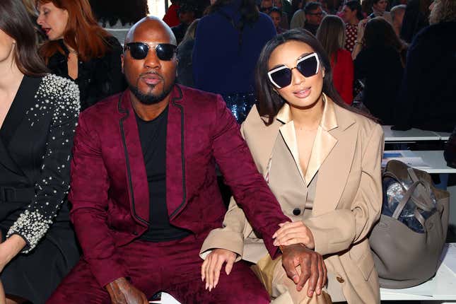 Rapper Jeezy, left and Jeannie Mai attend the Badgley Mischka front row during New York Fashion Week on February 08, 2020 in New York City.