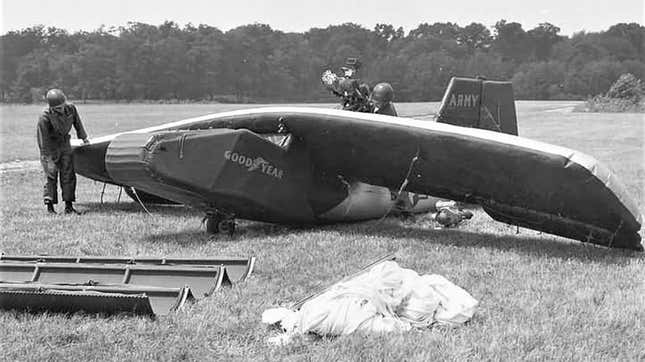 Image for article titled Goodyear Made A Plane That You Had To Inflate Before You Flew It