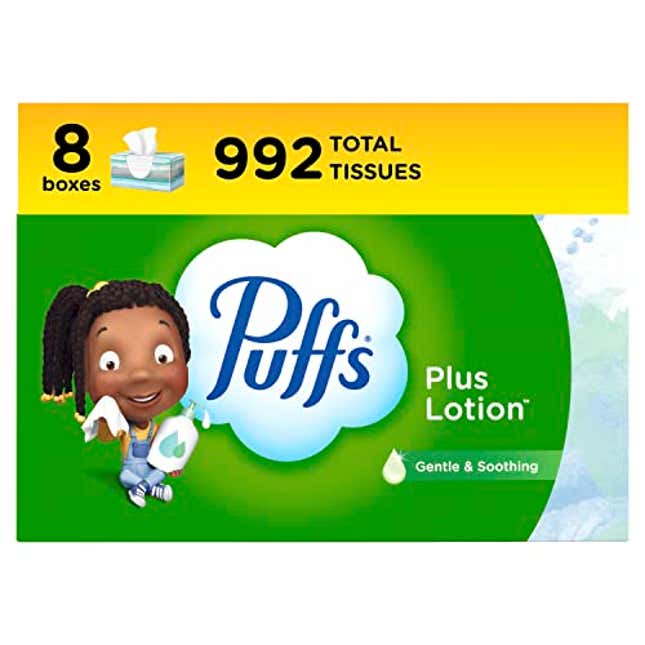 Image for article titled Puffs Plus Lotion Facial Tissues, Now 26% Off