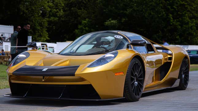 A photo of a  Glickenhaus SCG 004 at Goodwood. 
