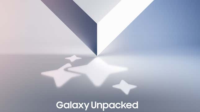 A photo of the Galaxy Unpacked logo 