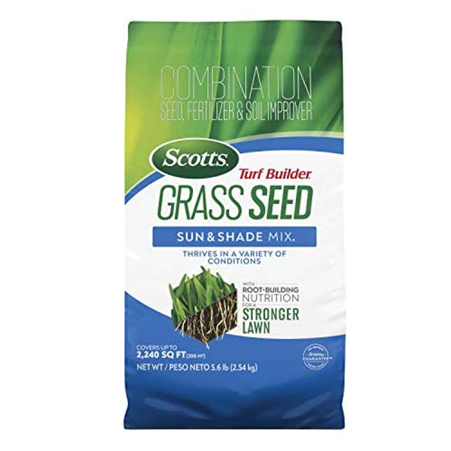 Image for article titled Scotts Turf Builder Grass Seed Sun &amp; Shade Mix with Fertilizer and Soil Improver, Now 30% Off