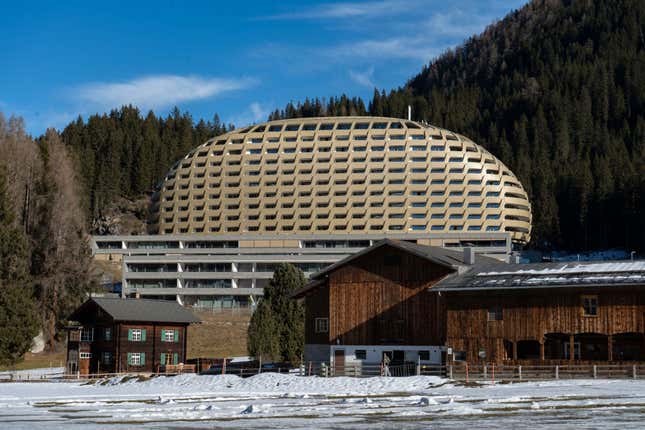 The AlpenGold Hotel in Davos, Switzerland, on Saturday, Jan. 7, 2023.