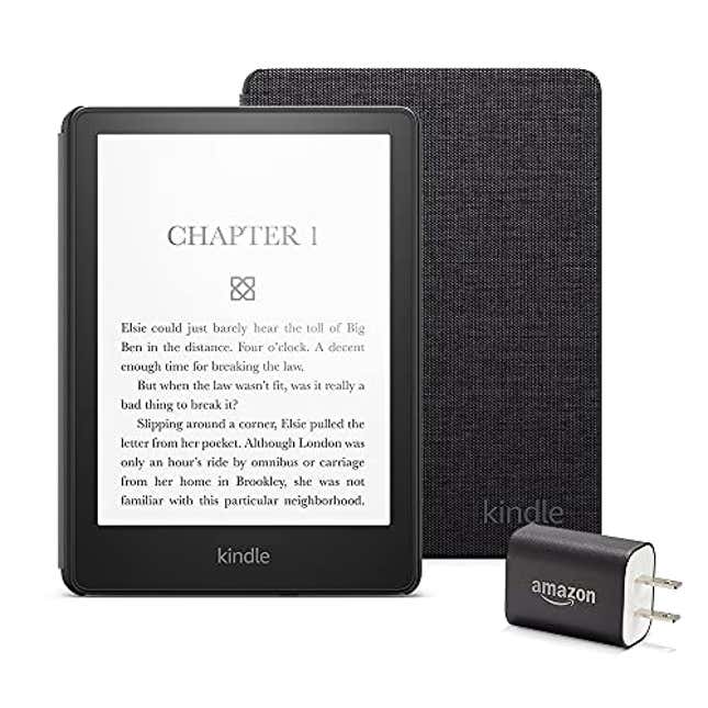 Image for article titled Finally Finish Your TBR List with 20% Off the Kindle Paperwhite Essentials Bundle