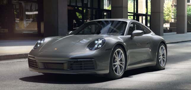 The 2022 Porsche 911 Carrera in Agate Grey Metallic.