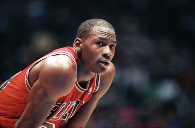 Chicago Bulls All-Star forward # 23 Michael Jordan file photos. 