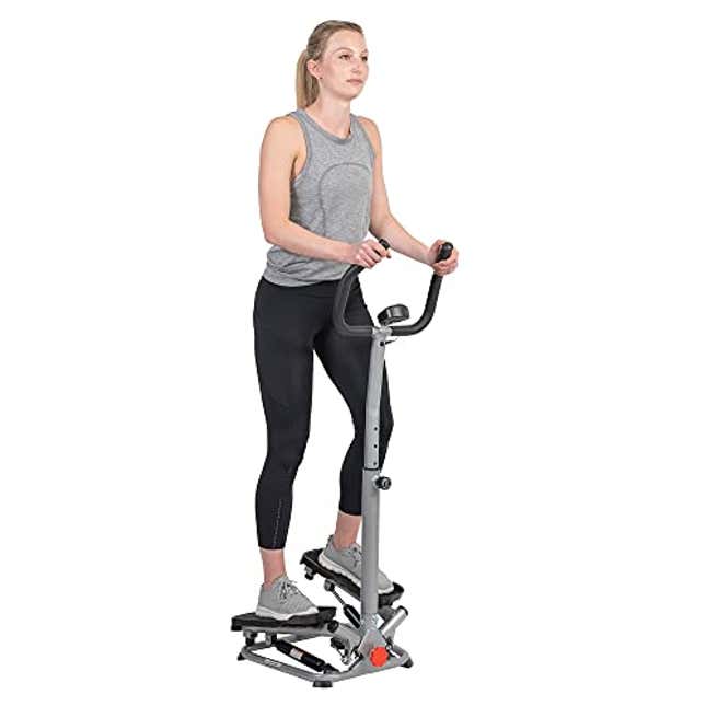 Image for article titled Sunny Health &amp; Fitness Grey 250 lbs. Max Weight Twist Stair Stepper Machine with Handlebar, Now 23% Off