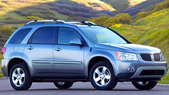 A gray Pontiac Torrent