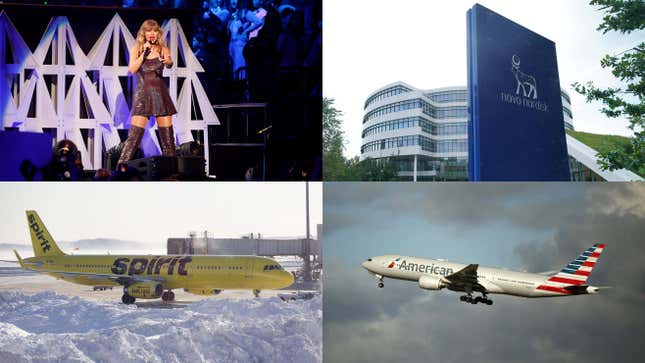 Image de l'article intitulé L’économie de concert de Taylor Swift, le dernier médicament de perte de poids, et Spirit Airlines coule&amp;#xa0;: tour d’horizon de l’actualité économique