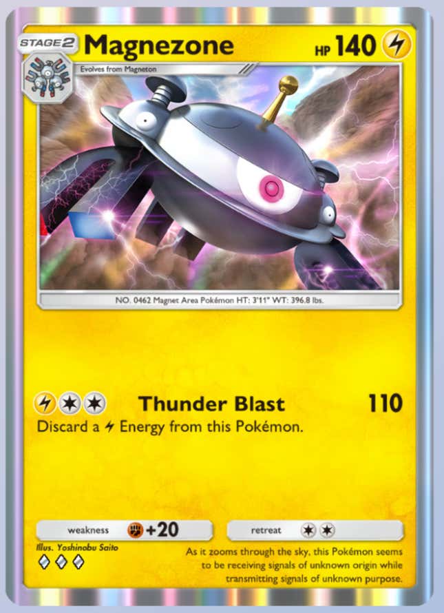 A screenshot of the Magnezone card from Pokémon TCG Pocket.