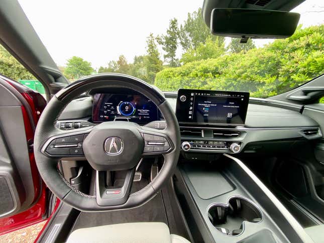 A photo of the driver's POV in the ZDX