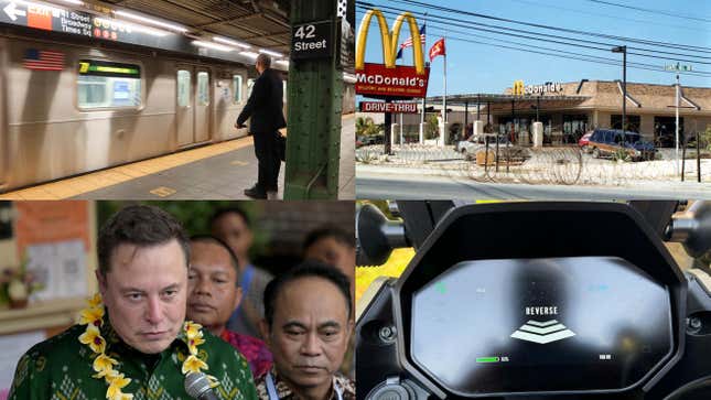 Image for article titled Guantanamo Bay Drive Thru, Unconditioned Subway Platforms And Reversing Bikes In This Week&#39;s Beyond Cars Roundup