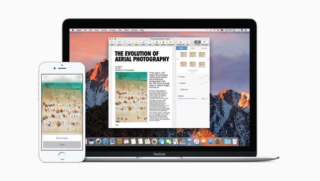 Cross-device copying.