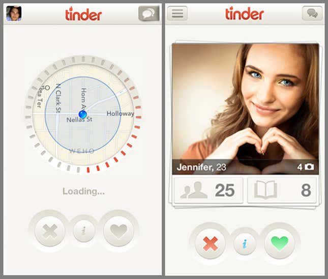 Image for article titled Dating app Tinder briefly exposed the physical location of its users