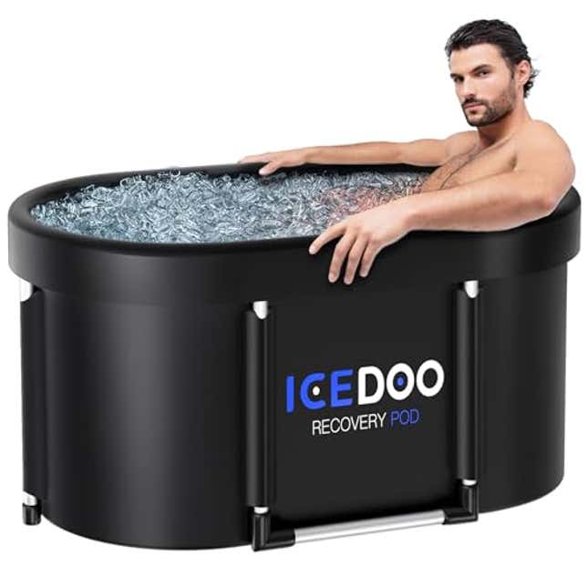 Image for article titled Unleash Superior Athletic Recovery with the Upgraded XL 129 Gal Large Oval Ice Bath Tub, 90% Off for Amazon Prime Day!