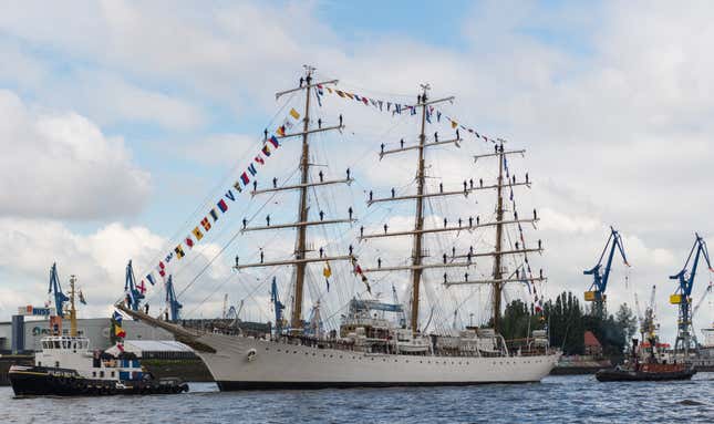 The Argentinian training sailing ship 'Libertad'