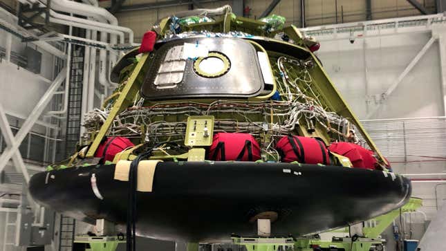 A Boeing CST-100 Starliner under construction