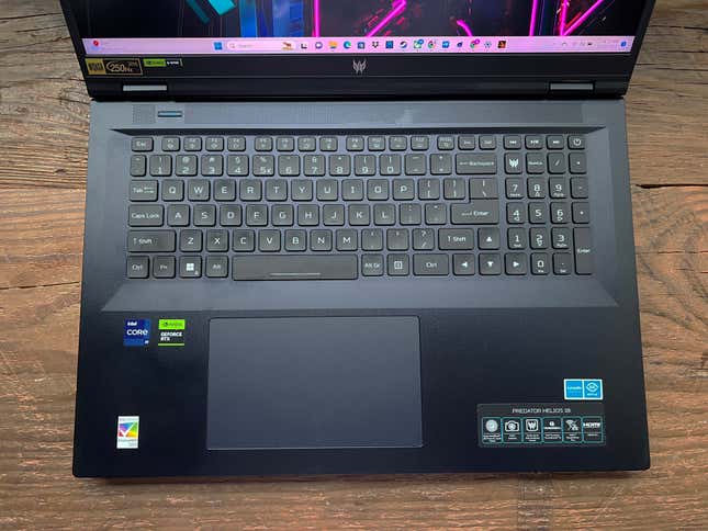 Image for article titled Acer Helios 18 Review: A Massive Gaming Laptop That’s Almost Top of the Line