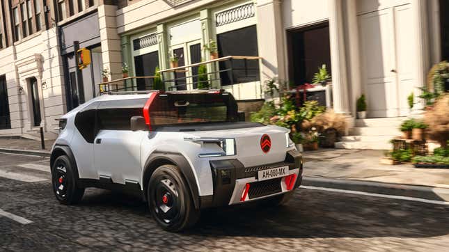 Image for article titled Citroën Oli Concept Is a Wild-Looking EV Pickup Made From Cardboard