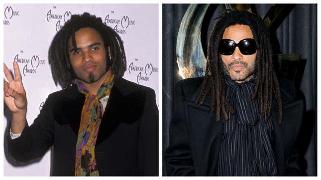 Lenny Kravitz, 1990; Lenny Kravitz, 2024.