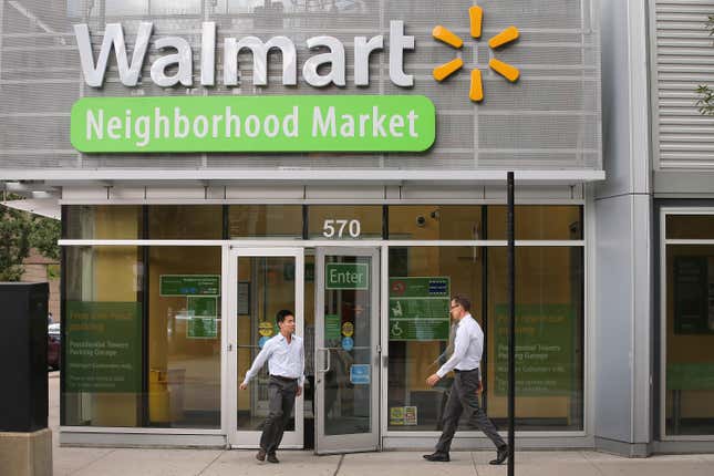 Customers shop at a Walmart Neighborhood Market store in Chicago, Illinois.