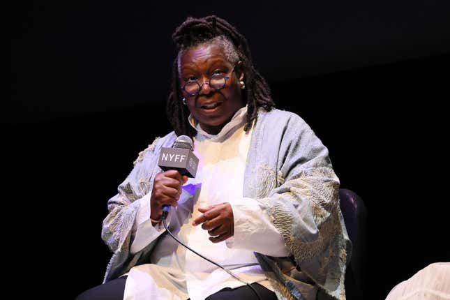 NEW YORK, NEW YORK - OCTOBER 01: Whoopi Goldberg speaks onstage during the “Till” world premiere Q &amp; A during the 60th New York Film Festival at Alice Tully Hall, Lincoln Center on October 01, 2022 in New York City.