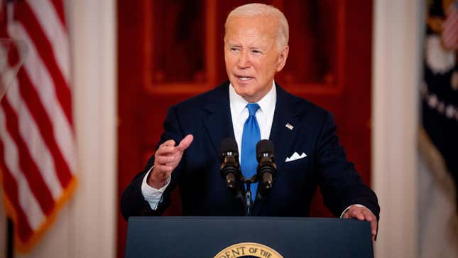 Image for article titled President Joe Biden Says He Almost Fell Asleep on Stage and Sigh...There&#39;s More