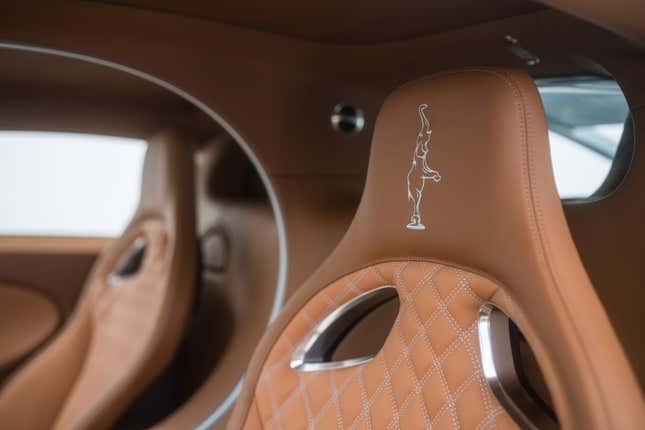 Headrest detail of a Bugatti Chiron Super Sport