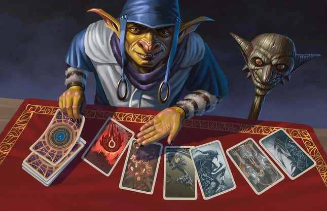 Key art for Dungeons & Dragons' Deck of Many Things set.