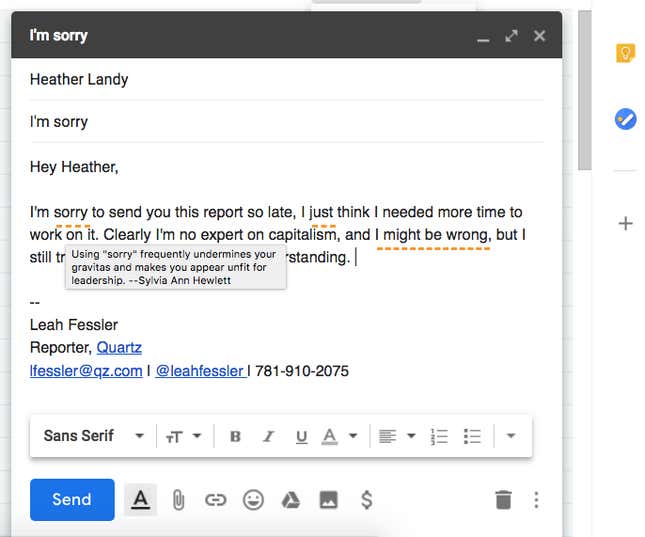 A Gmail Plugin To Stop Apologizing So Much On Email