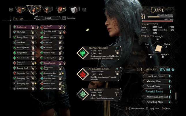 A screenshot shows Pictos in a menu.