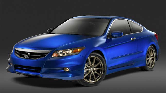 A blue Honda Accord Coupe 