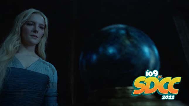 Galadriel looks at the seeing stone