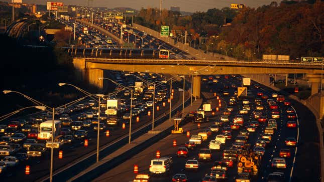 Traffic in Atlanta, Georgia.