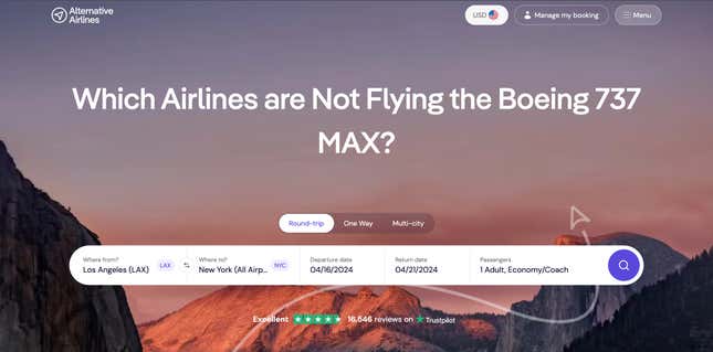 Image for article titled This Website Lets You Search For Flights That Don’t Use Boeing Aircraft