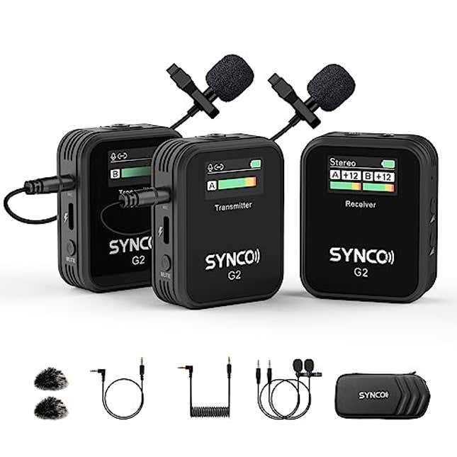 Image for article titled Unleash Superior Sound Quality with SYNCO Wireless Lavalier Microphone, 41% Off