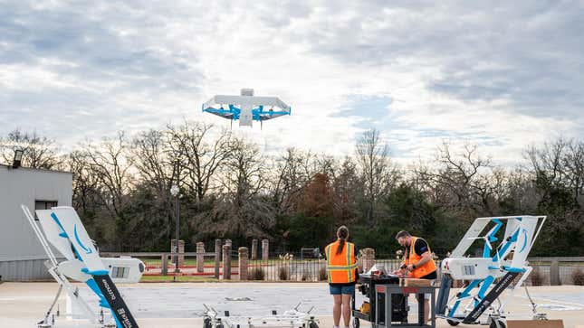 Amazon's delivery drones in College Station, Texas