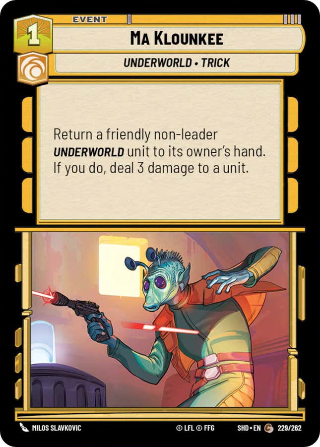 Image for article titled One of Star Wars&#39; Weirdest Edits Is Now a Very Fun Game Card