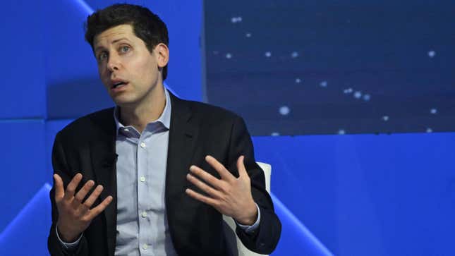 Sam Altman, CEO of OpenAI participates in the "Charting the Path Forward: The Future of Artificial Intelligence" at the Asia-Pacific Economic Cooperation (APEC) Leaders' Week in San Francisco, California, on November 16, 2023. The APEC Summit takes place through November 17