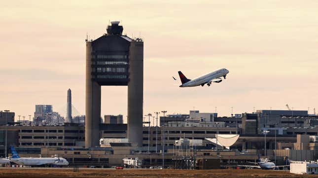 Planes at General Edward Lawrence Logan International Airport