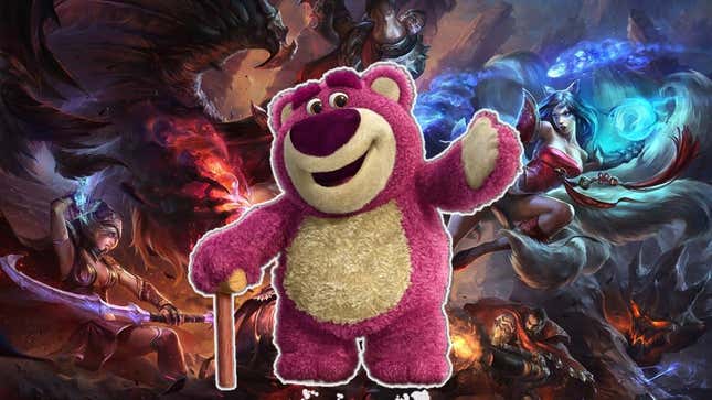 Lotso waves to League of Legends players. 