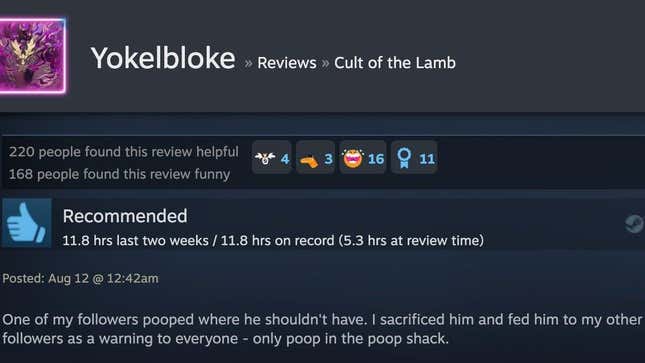 Review: Cult of the Lamb - Lords of Gaming