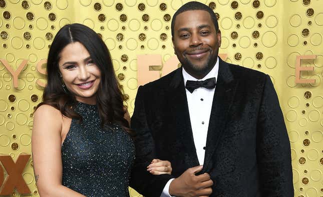 (L-R) Christina Evangeline and Kenan Thompson attend the 71st Emmy Awards at Microsoft Theater on September 22, 2019 in Los Angeles, California. (Photo by Frazer Harrison/Getty Images)