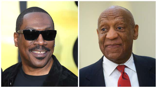 Eddie Murphy, links; Bill Cosby.