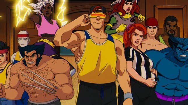 The X-Men wearing athletic clothes.